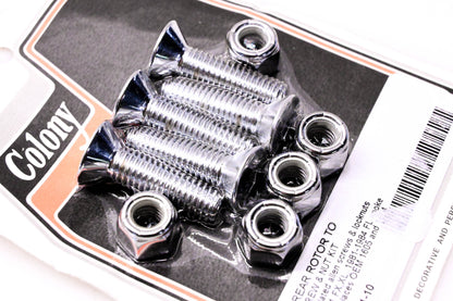 Colony 8791-10, 1605, 1604 Disc Rear Rotor To Hub Screw & Nut Kit NOS