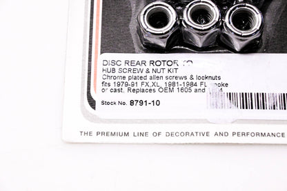 Colony 8791-10, 1605, 1604 Disc Rear Rotor To Hub Screw & Nut Kit NOS