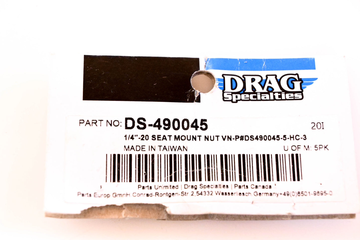 Drag Specialties DS-490045 Seat Mount Nut NOS