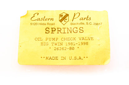 Eastern Parts 26262-80 Oil Pump Check Valve Spring NOS