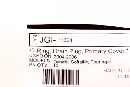 James Gaskets JGI-11324 Drain Plug O-Ring NOS