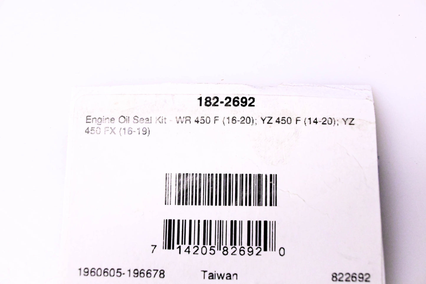 Vertex 182-2692 Engine Oil Seal Kit NOS