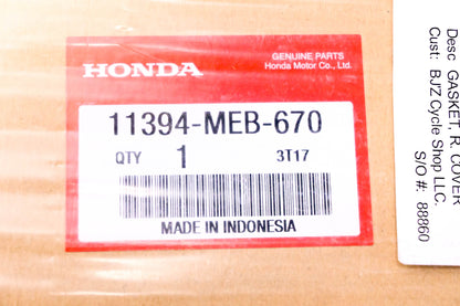 New OEM Honda 11394-MEB-670 Clutch Cover Gasket NOS