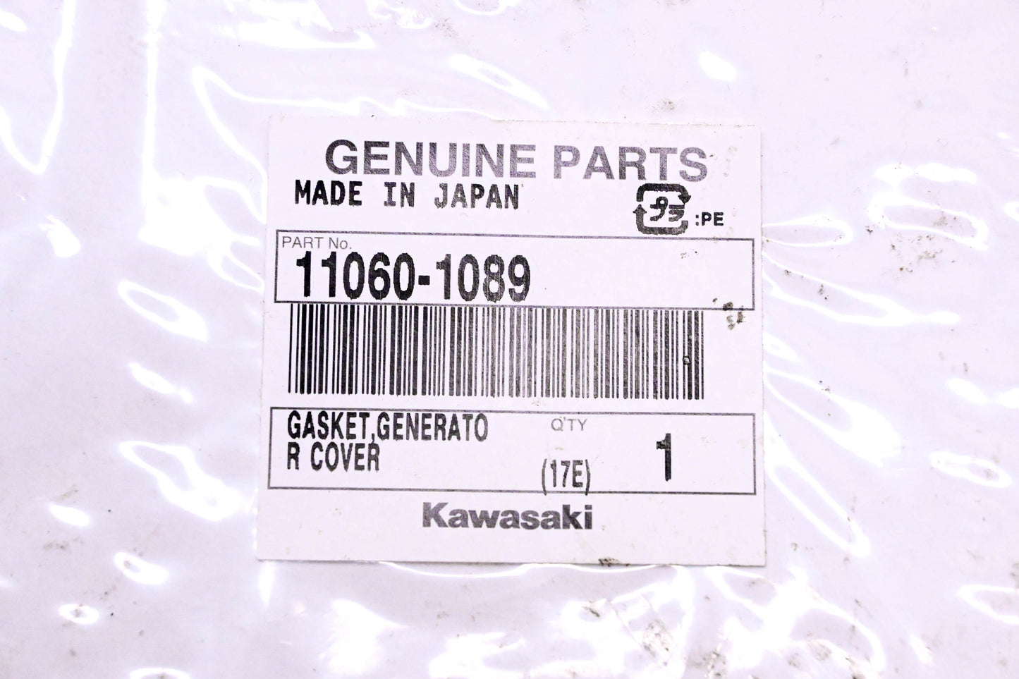 New OEM Kawasaki 11060-1089 Generator Cover Gasket NOS