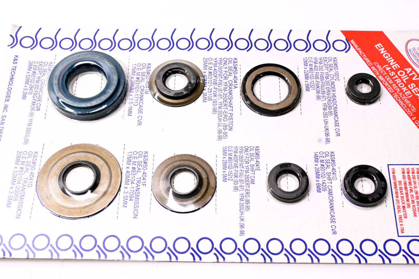 K&S 50-4041 ATV Engine Oil Seal Kit NOS