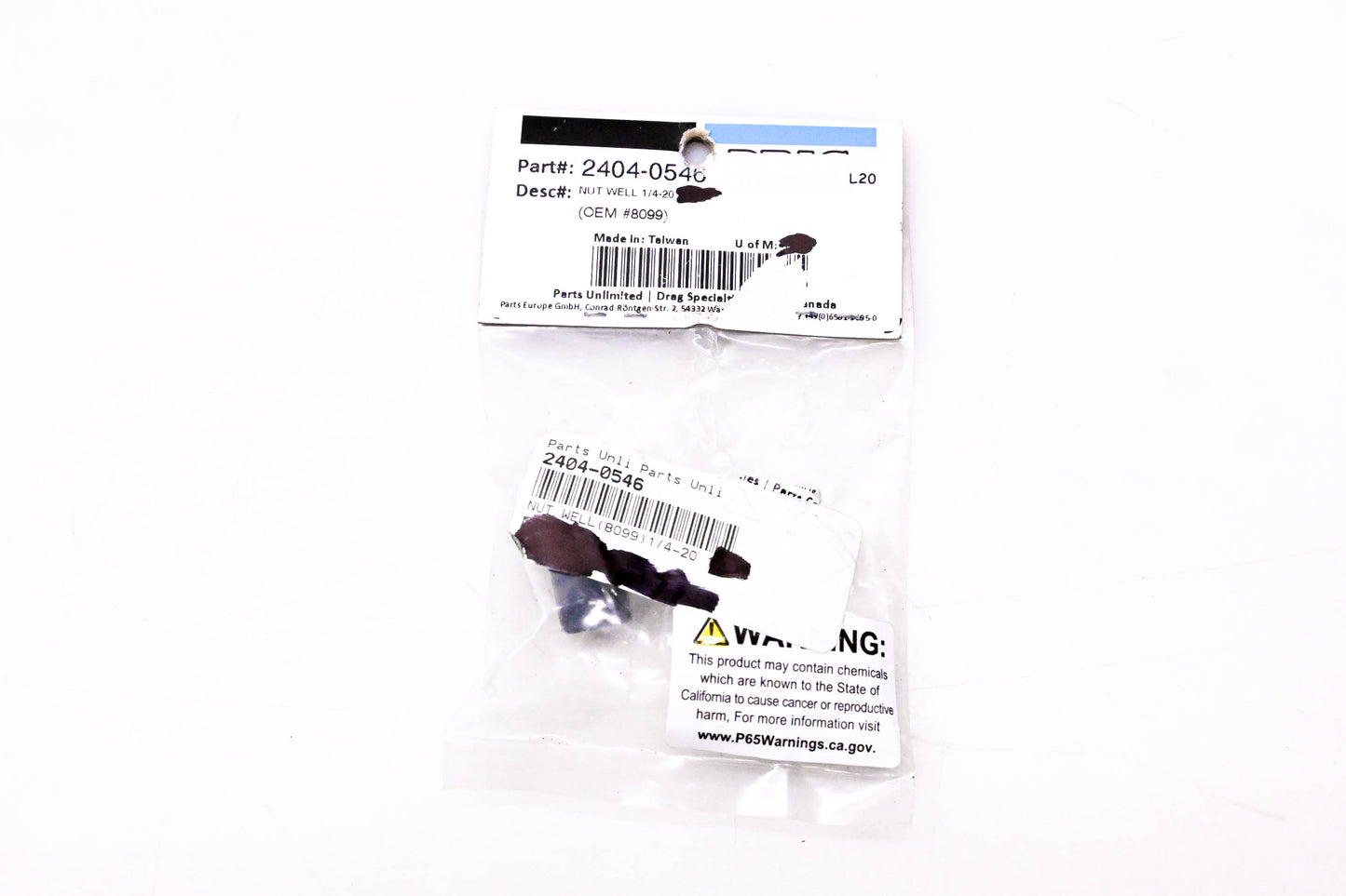 Drag Specialties 2404-0546, 8099 Nut Wells Qty 5 NOS