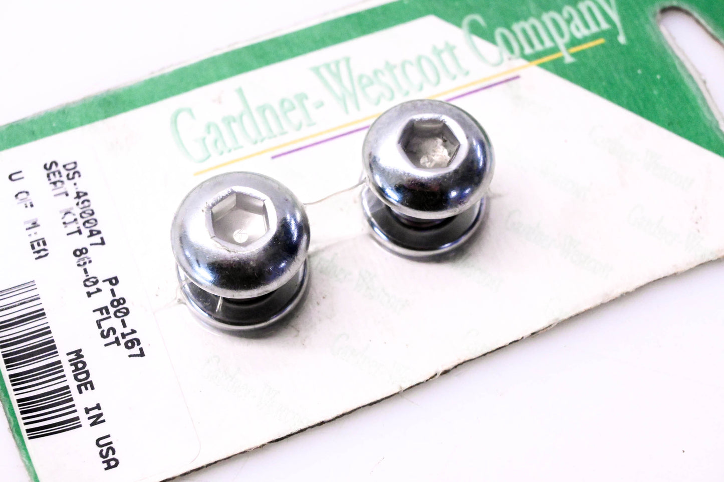Gardner-Westcott Company DS-490047, P-80-167, 86-01 Seat Bolt Kit NOS