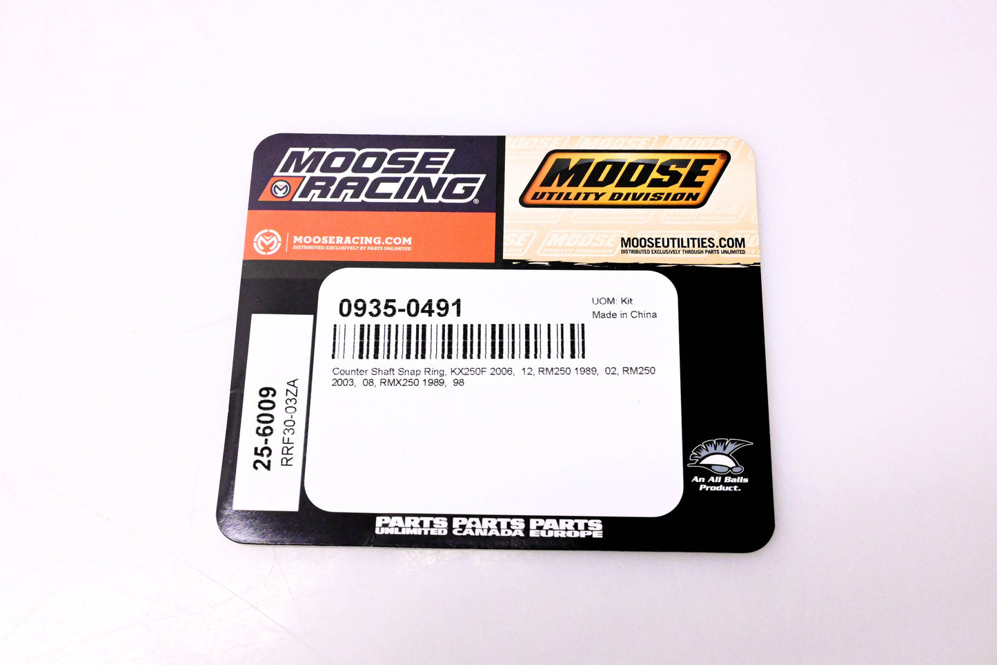 Moose Racing 0935-0491, 25-6009, RRF30-03ZA Counter Shaft Snap Ring NOS