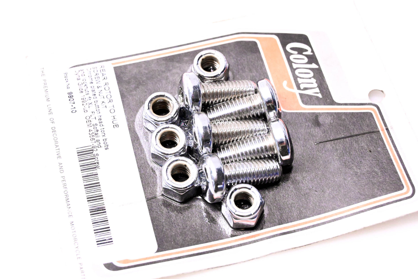 Colony 9807-10, 43567-92 Rear Rotor To Hub Screw & Nut Kit NOS