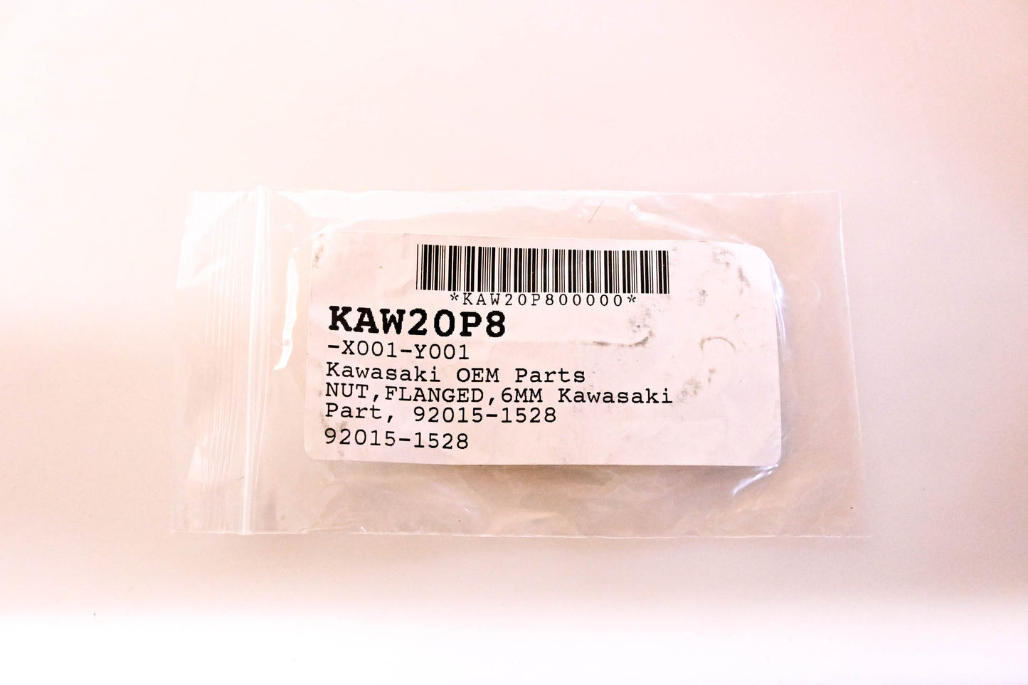 New OEM Kawasaki 92015-1528 Flanged Nut NOS
