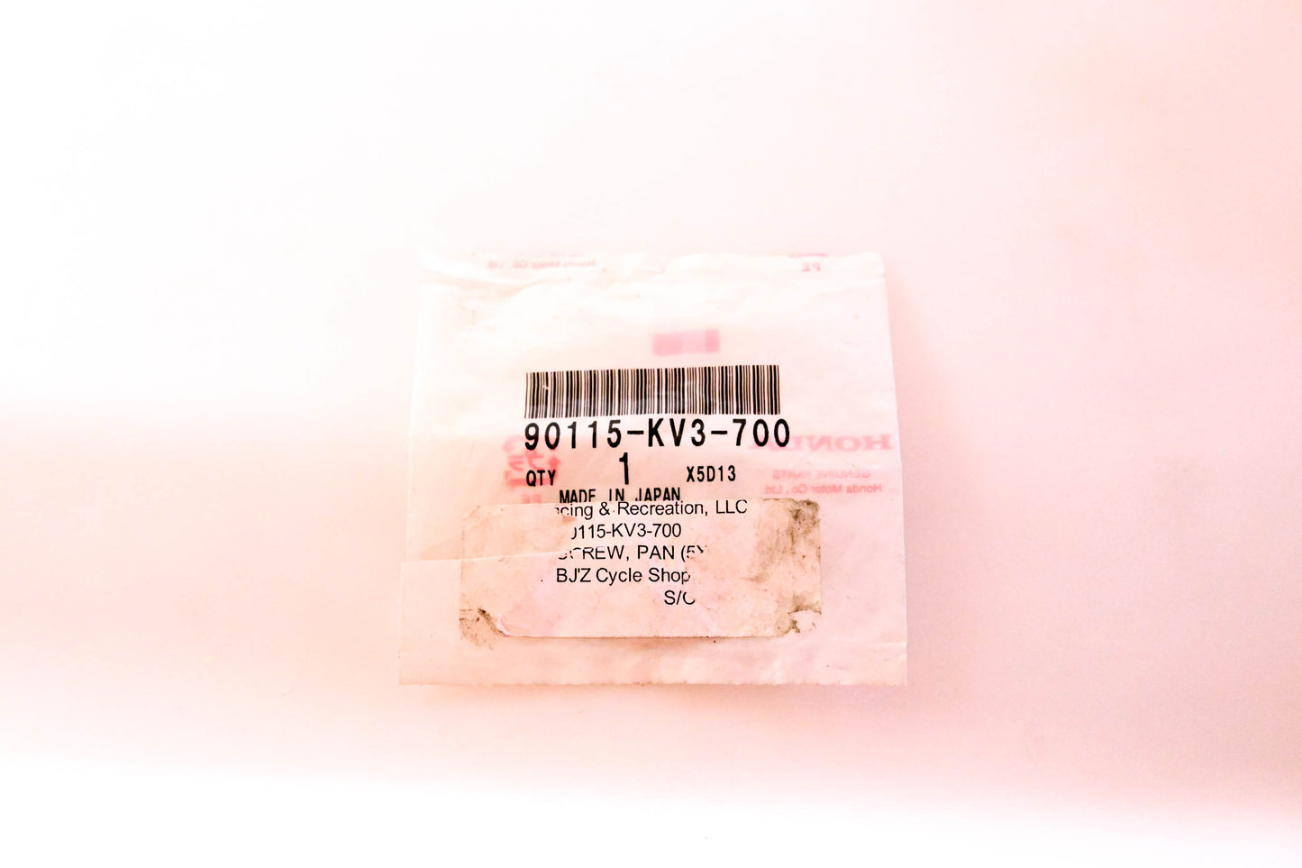 New OEM Honda 90115-KV3-700 Pan Screw NOS