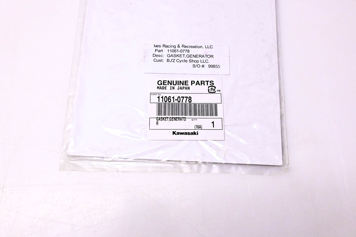 New OEM Kawasaki 11061-0778 Generator Gasket NOS