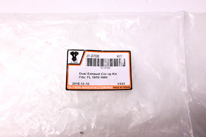 V-Twin 31-0708 Dual Exhaust Clamp Kit NOS