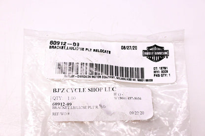 New OEM Harley-Davidson 60912-09 License Plate Relocation Bracket NOS