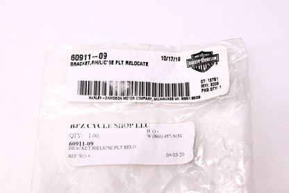 New OEM Harley-Davidson 60911-09 License Plate Relocation Bracket NOS