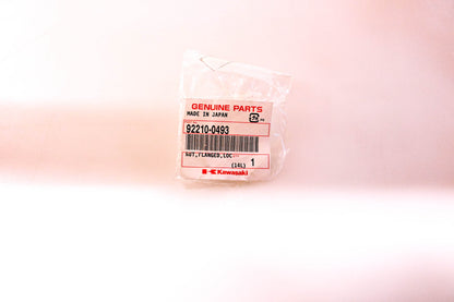 New OEM Kawasaki 92210-0493 Flanged Lock Nut NOS