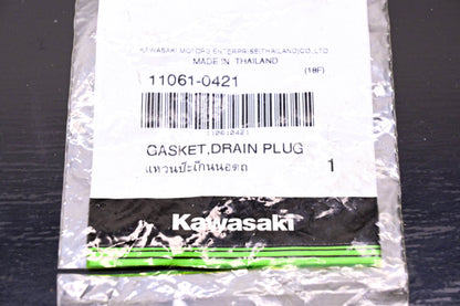 New OEM Kawasaki 11061-0421 Drain Plug Gasket NOS