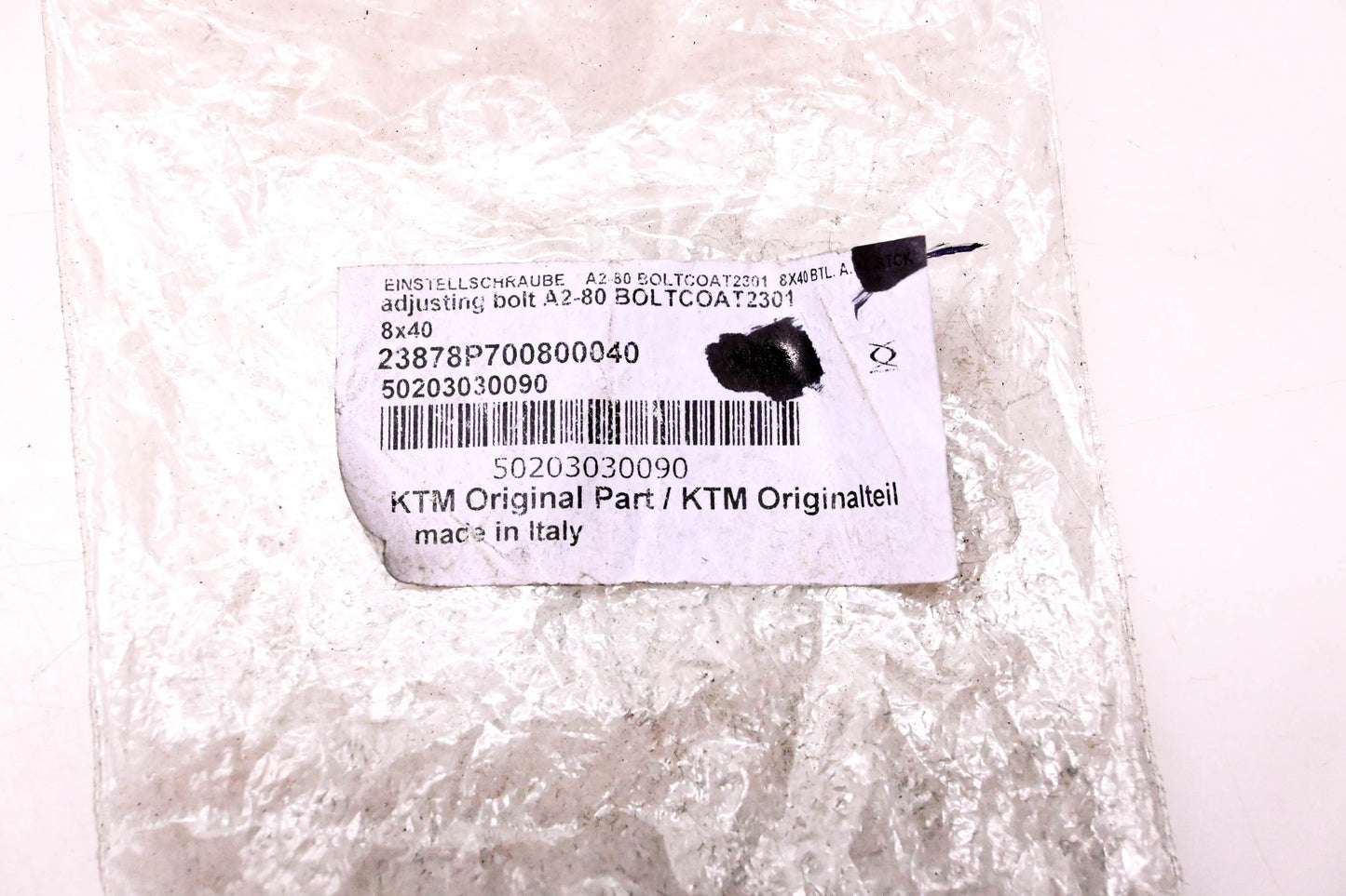 New OEM KTM 50203030090 Chain Adjuster Bolt NOS