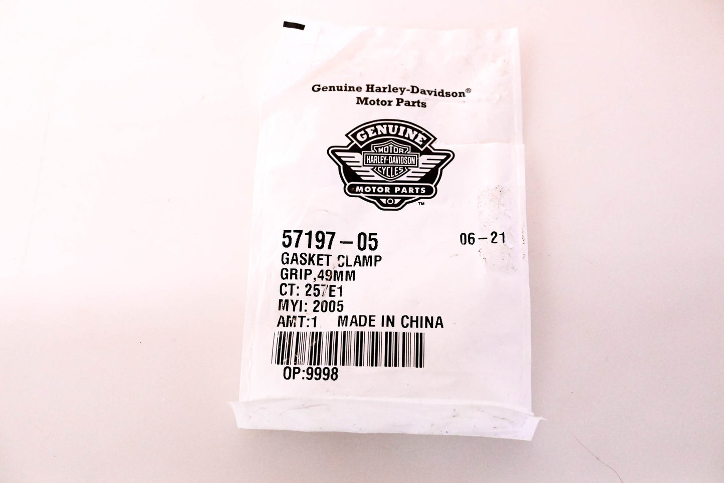 New OEM Harley-Davidson 57197-05 Clamp Gasket NOS