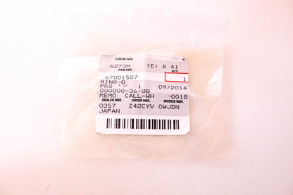 New OEM Kawasaki 670D1507 O-Ring NOS