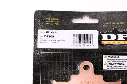 DP Brakes DP208 Off Road Brake Pad Kit NOS