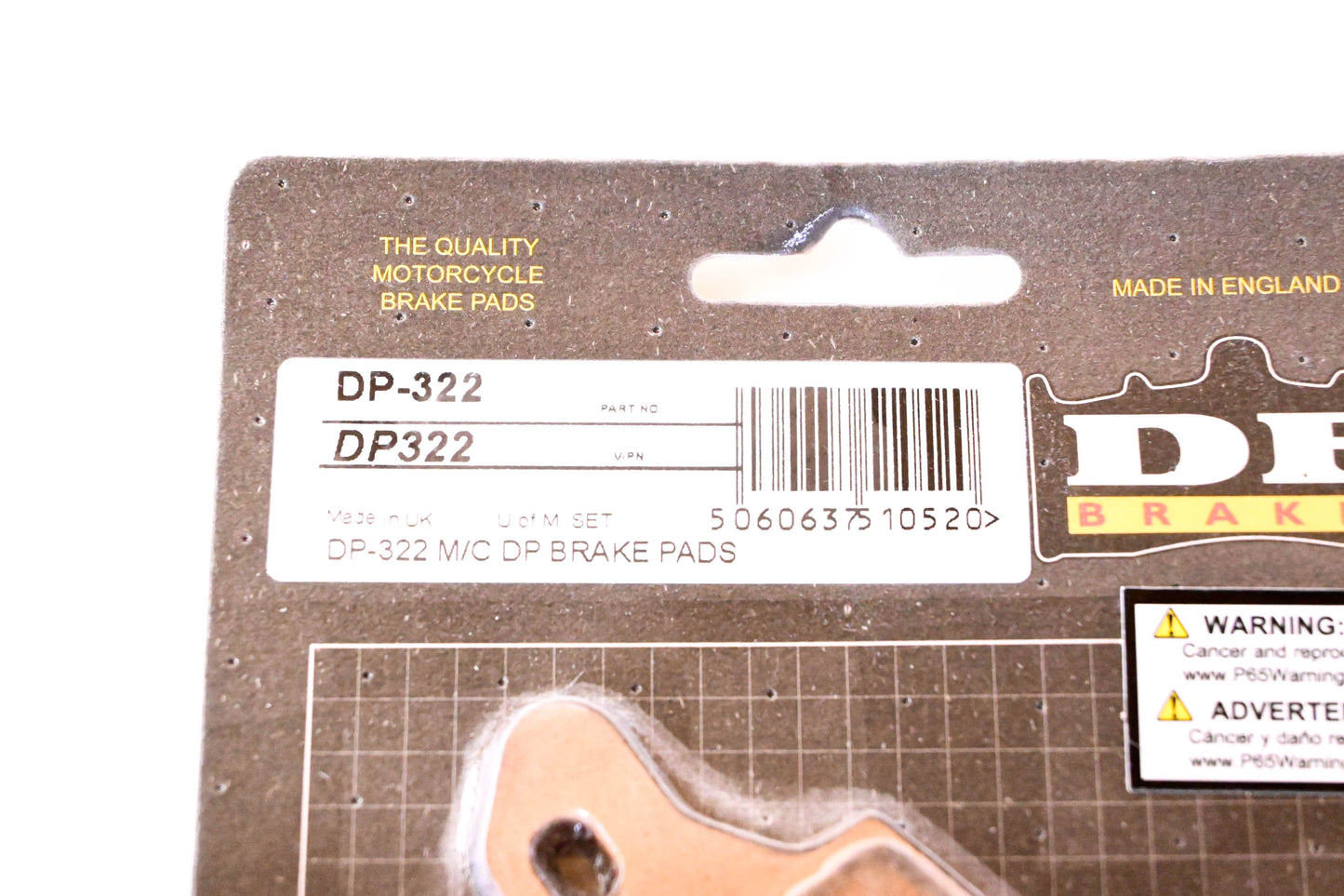 DP Brakes DP-322 Brake Pad Kit NOS