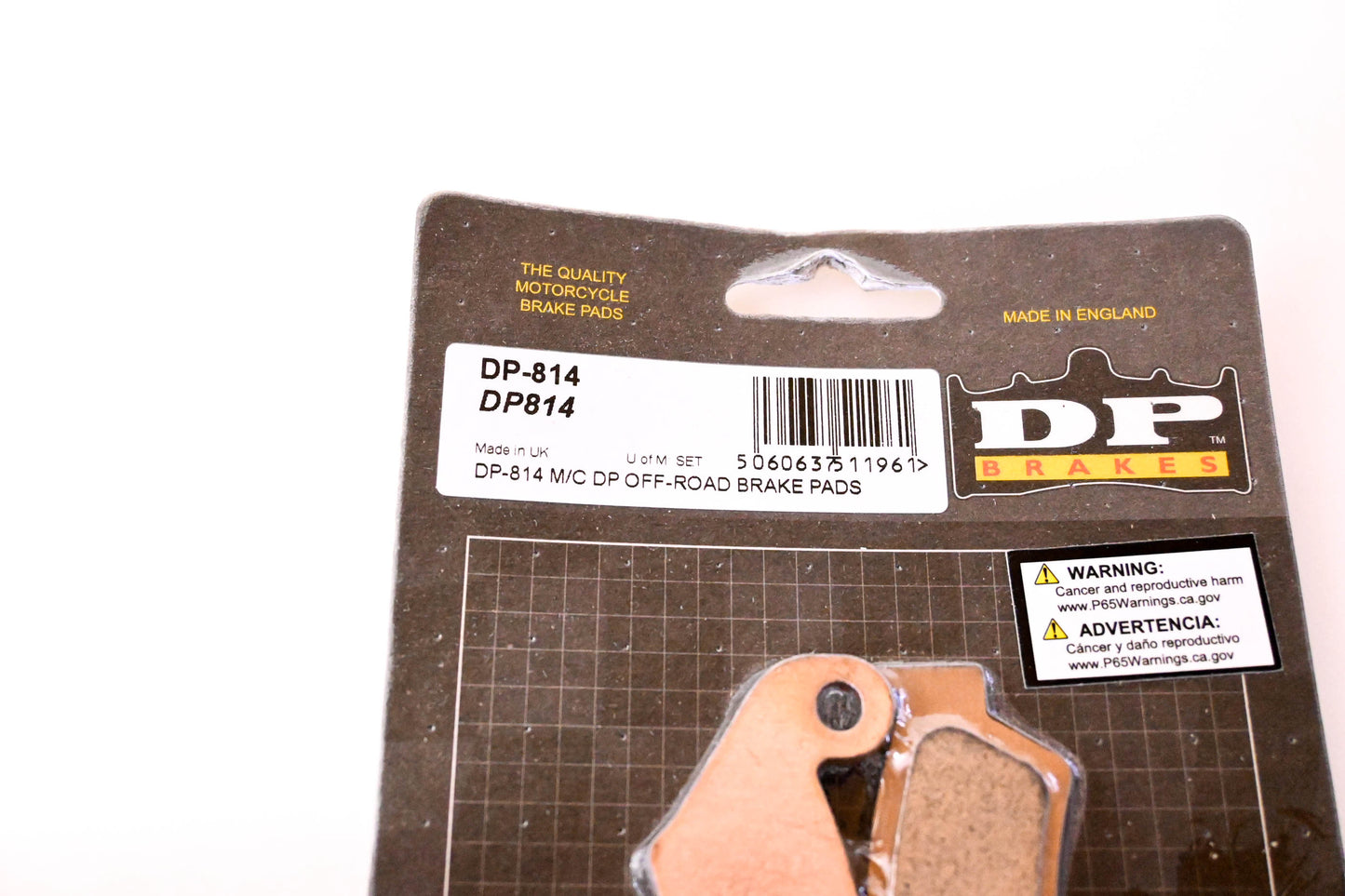 DP Brakes DP-814 Off Road Brake Pad Kit NOS
