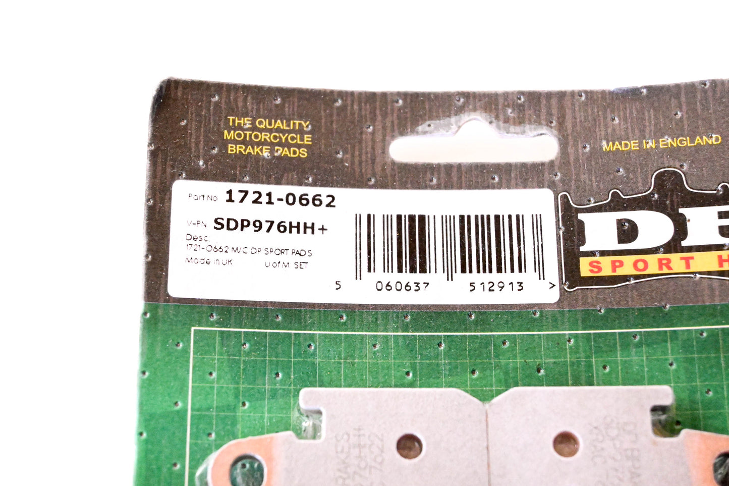 DP Brakes 1721-0662, SDP976HH+ Motorcycle Sport Brake Pad Kit NOS