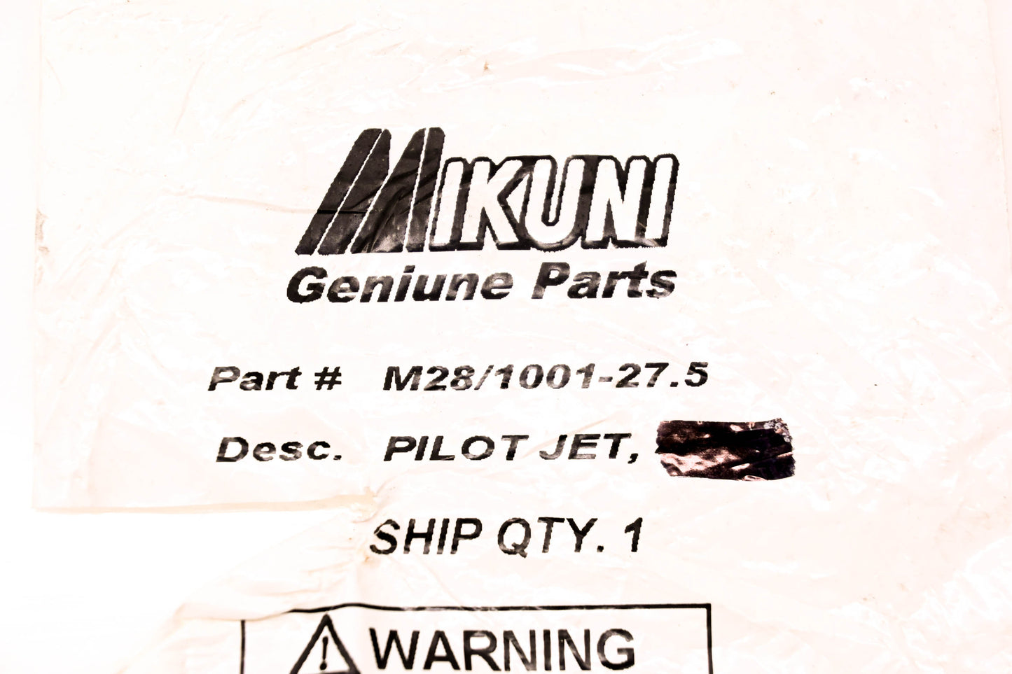 Mikuni M28/1001-27.5, 144-23275 Pilot Jet NOS