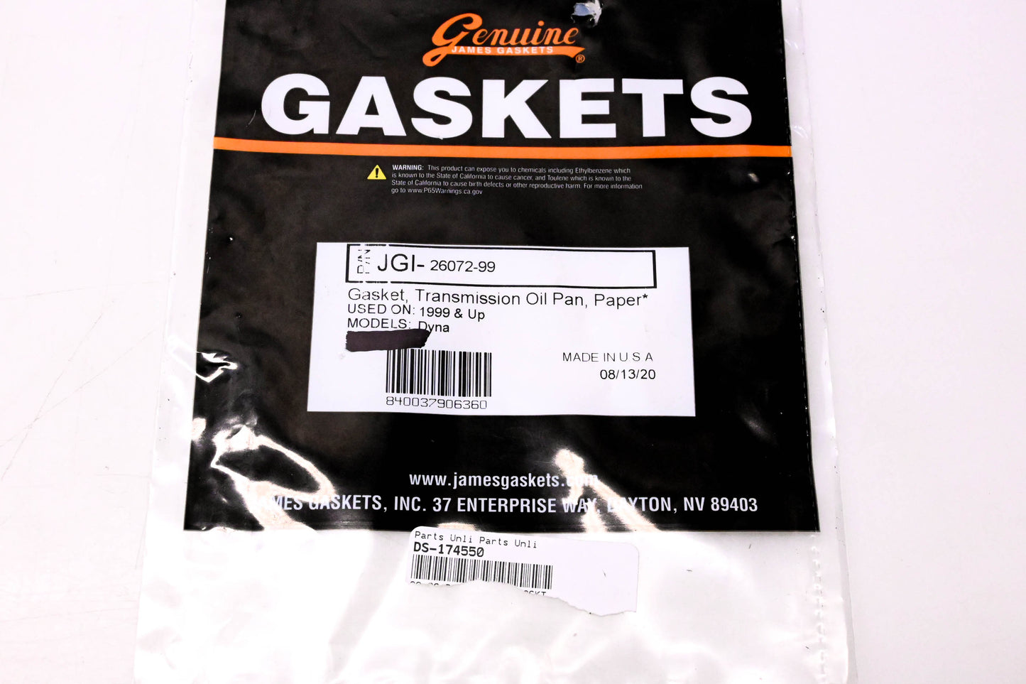 James Gaskets JGI-26072-99, DS-174550 Transmission Oil Pan Gasket-Paper NOS