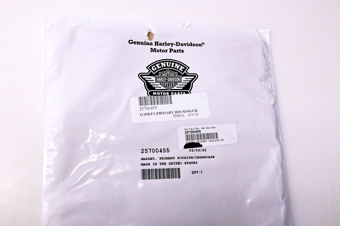 New OEM Harley-Davidson 25700455 Primary Housing/Crankcase Gasket NOS