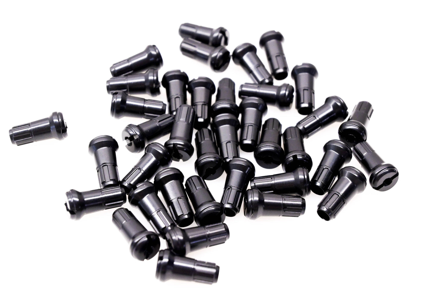 Dubya 98-650B Black Front Spoke Nipple Kit NOS