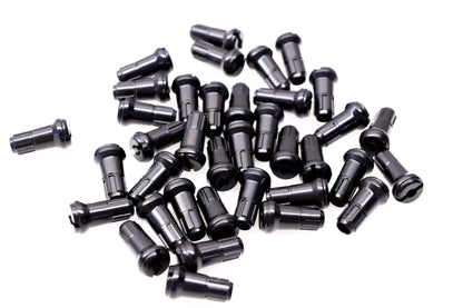 Dubya 98-650B Black Front Spoke Nipple Kit NOS