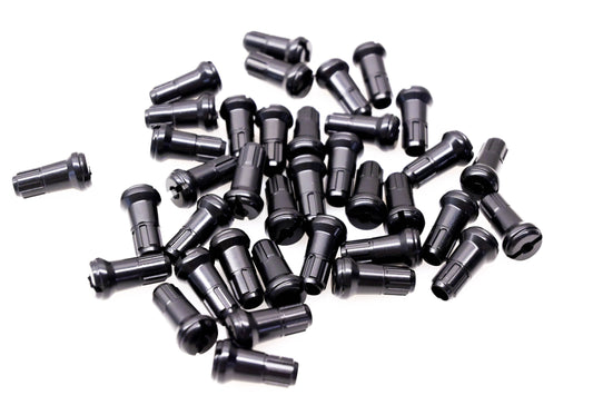 Dubya 98-650B Black Front Spoke Nipple Kit NOS