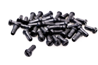 Dubya 98-650B Black Front Spoke Nipple Kit NOS