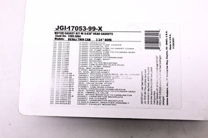 James Gaskets JGI-17053-99-X, 2011-2098 Motor Gasket Kit With 0.036" Head Gaskets NOS