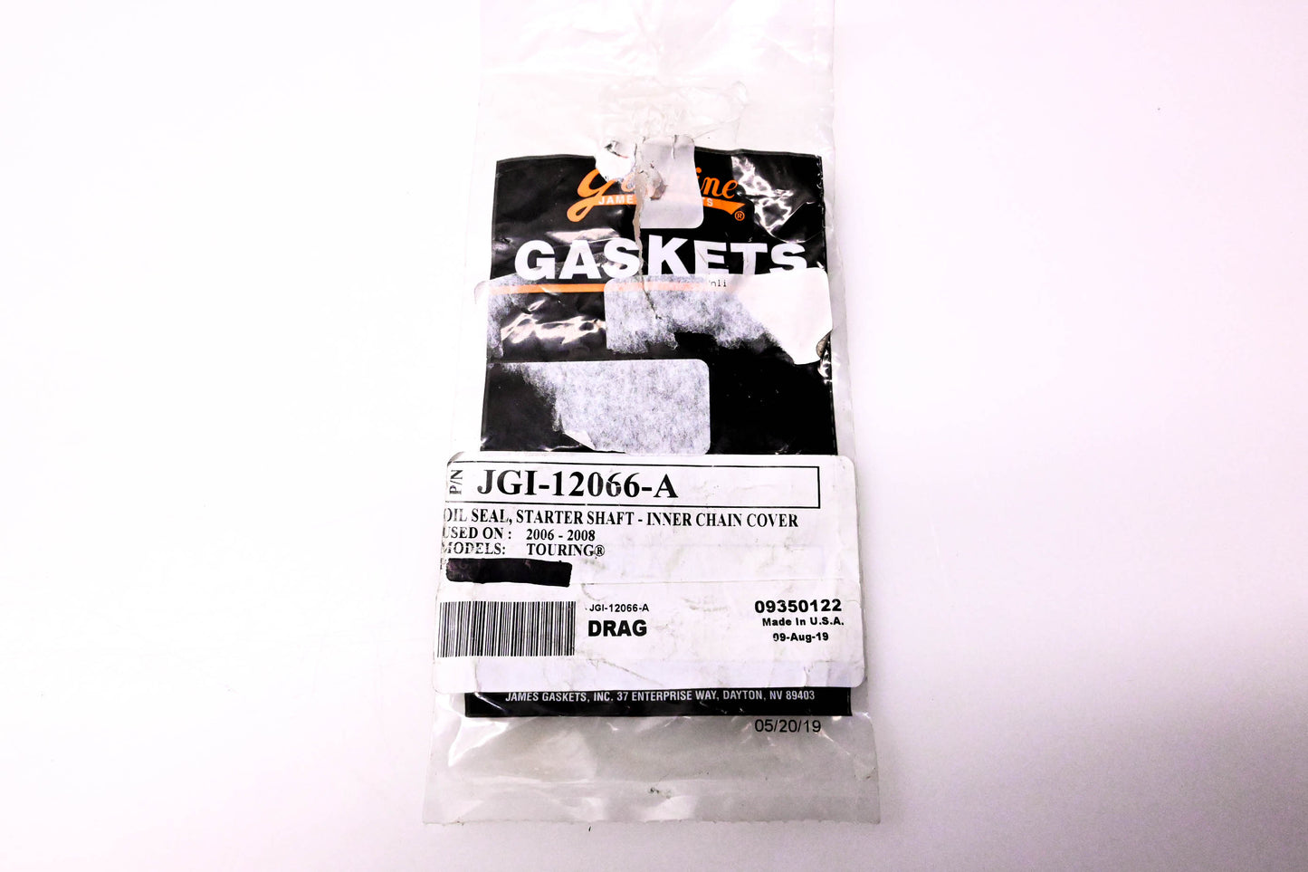 James Gaskets JGI-12066-A, 09350122 Starter Shaft-Inner Chain Cover Oil Seal NOS