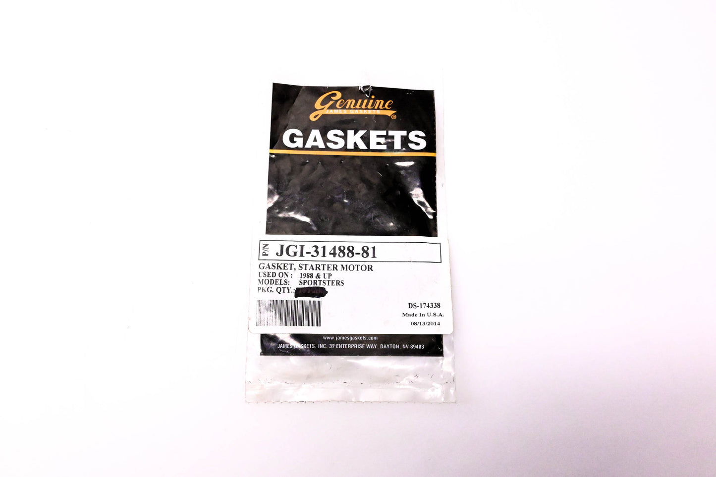 James Gaskets JGI-31488-81, DS-174338 Starter Motor Gasket NOS