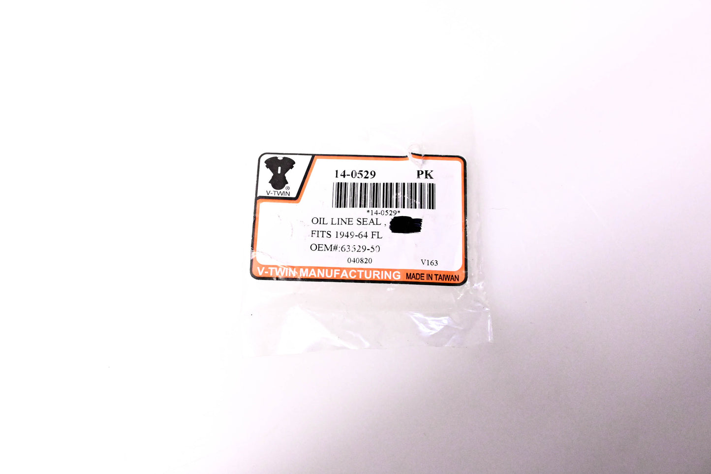 V-Twin 14-0529, 63529-50, 40820 Oil Line Seals Qty 10 NOS