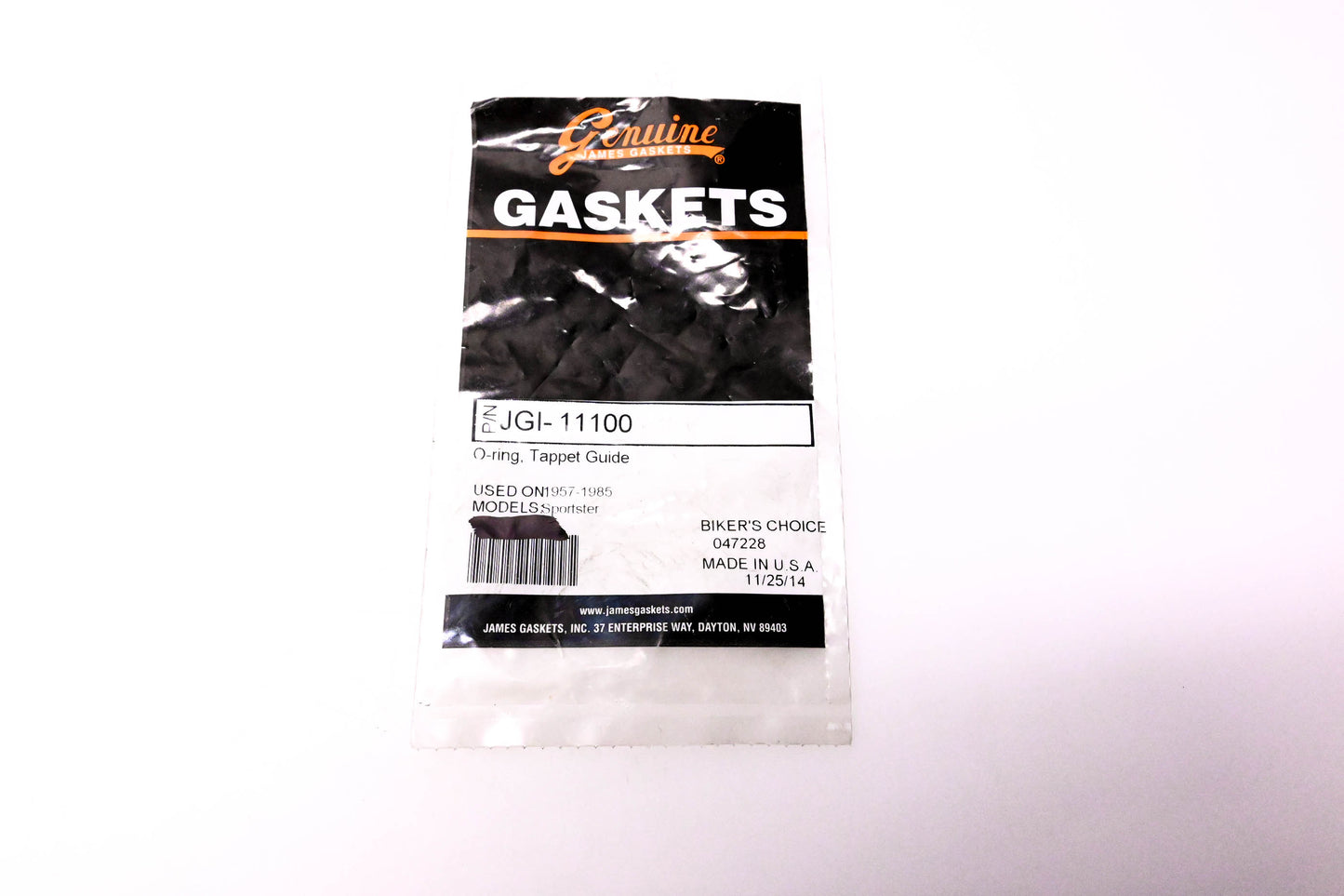 James Gaskets JGI-11100, 047228 Tappet Guide O-Ring NOS