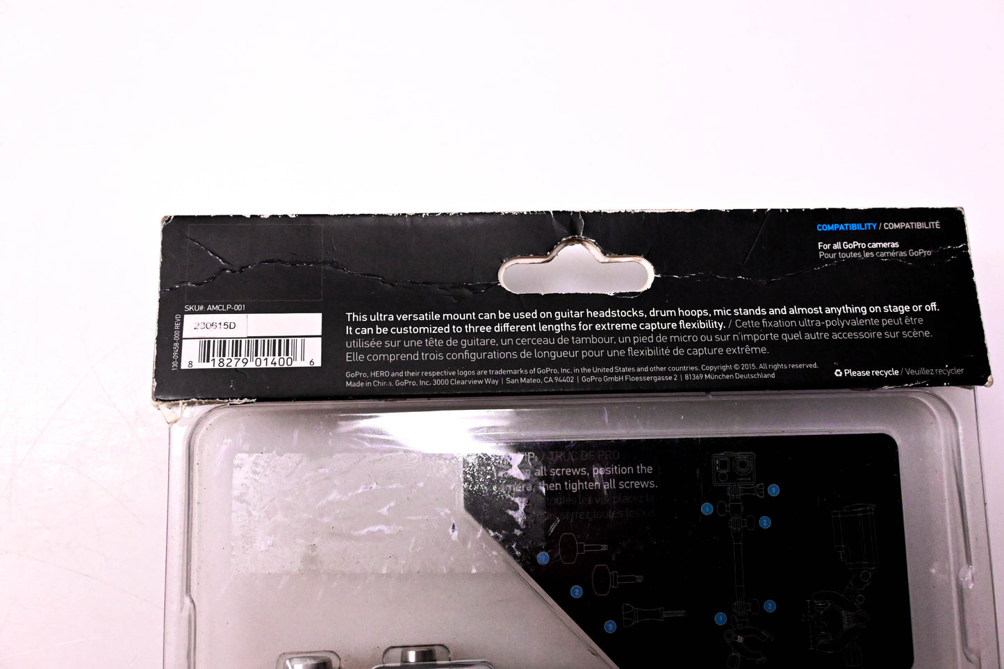 GoPro AMCLP-001, 230615D The Jam, Adjustable Music Mount NOS