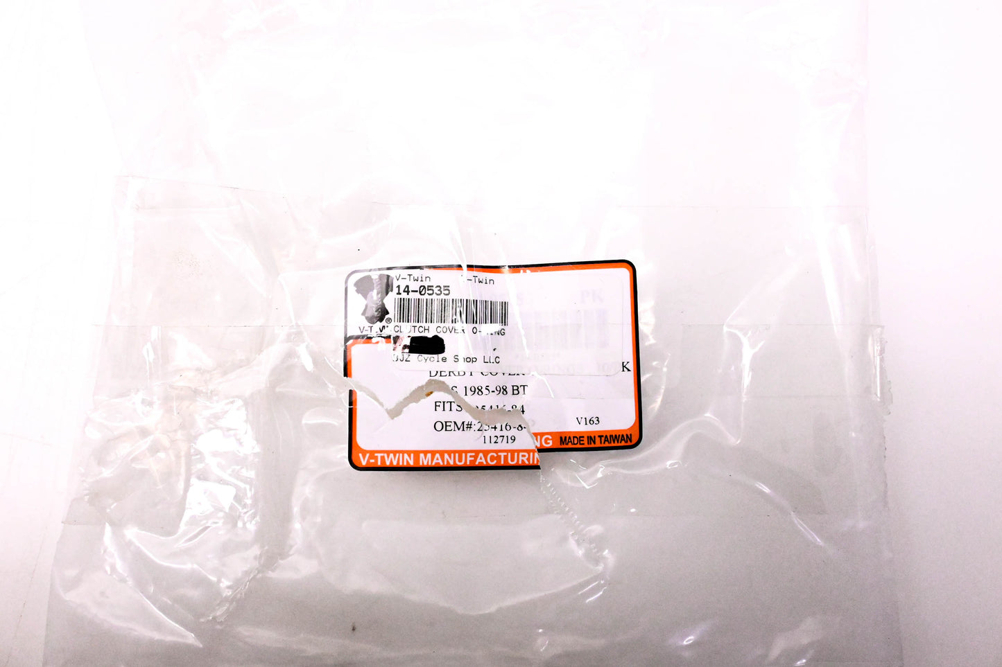 V-Twin 14-0535, 25416-84 Clutch Cover O-Ring NOS