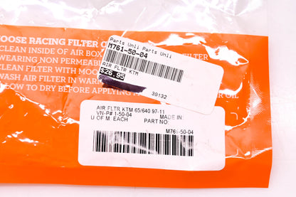 Moose Racing 1-50-04, M761-50-04 Air Filter NOS
