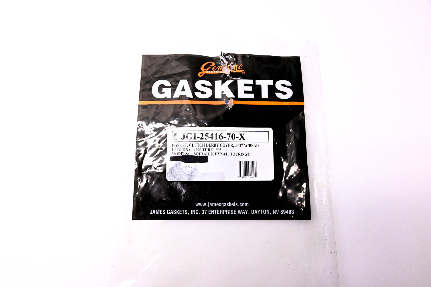 James Gasket JGI-25416-70-X Clutch Derby Cover Gasket .062" & Bead NOS
