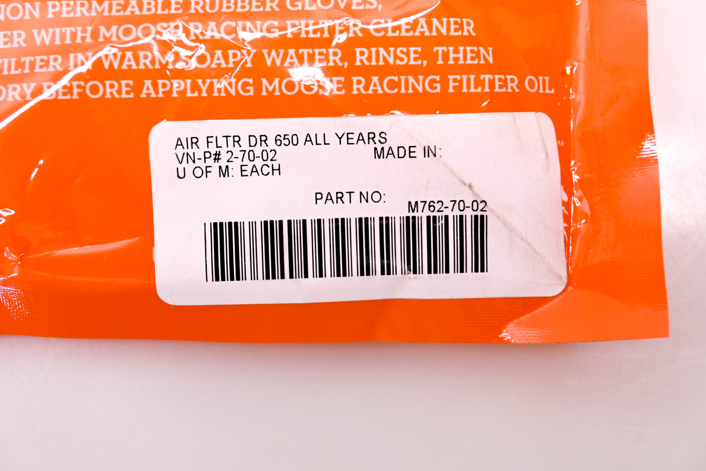 Moose Racing M762-70-02 Air Filter NOS