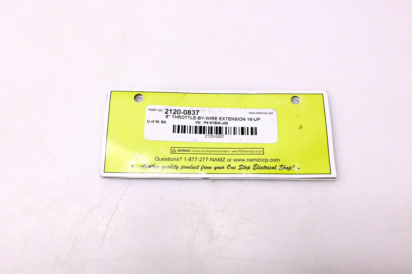 NAMZ 2120-0837, NTBW-J08 8" Throttle-By-Wire Extension NOS