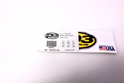 P3Carbon 501012 Rear Brake Rotor Guard NOS