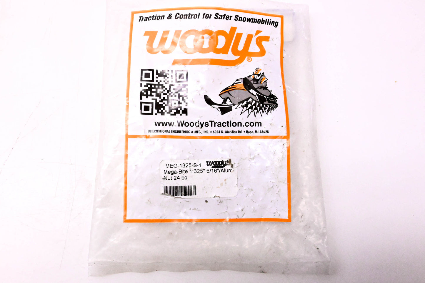 Woody's MEG-1325-S-1, 18-3160-24 Mega-Bite 1.325" 5/16" Aluminum Nut 24 Piece Kit NOS