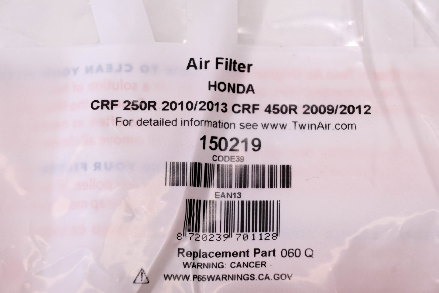 Twin Air 150219 Honda Air Filter NOS