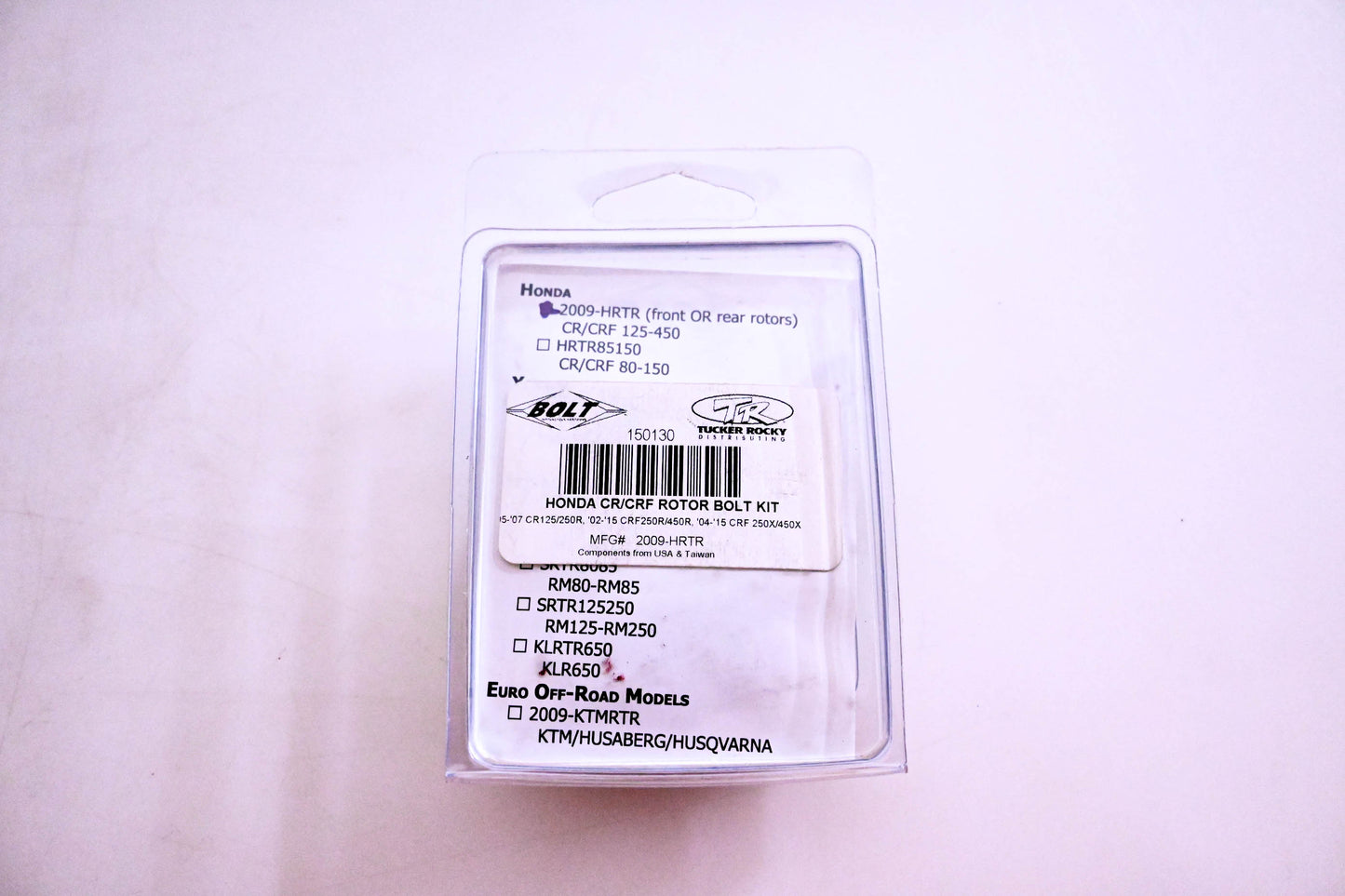 Bolt 2009-HRTR Rotor Bolt Kit NOS